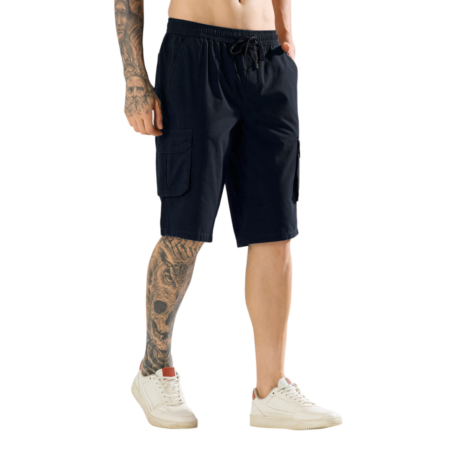 Cefalu Men Black Capri Pants