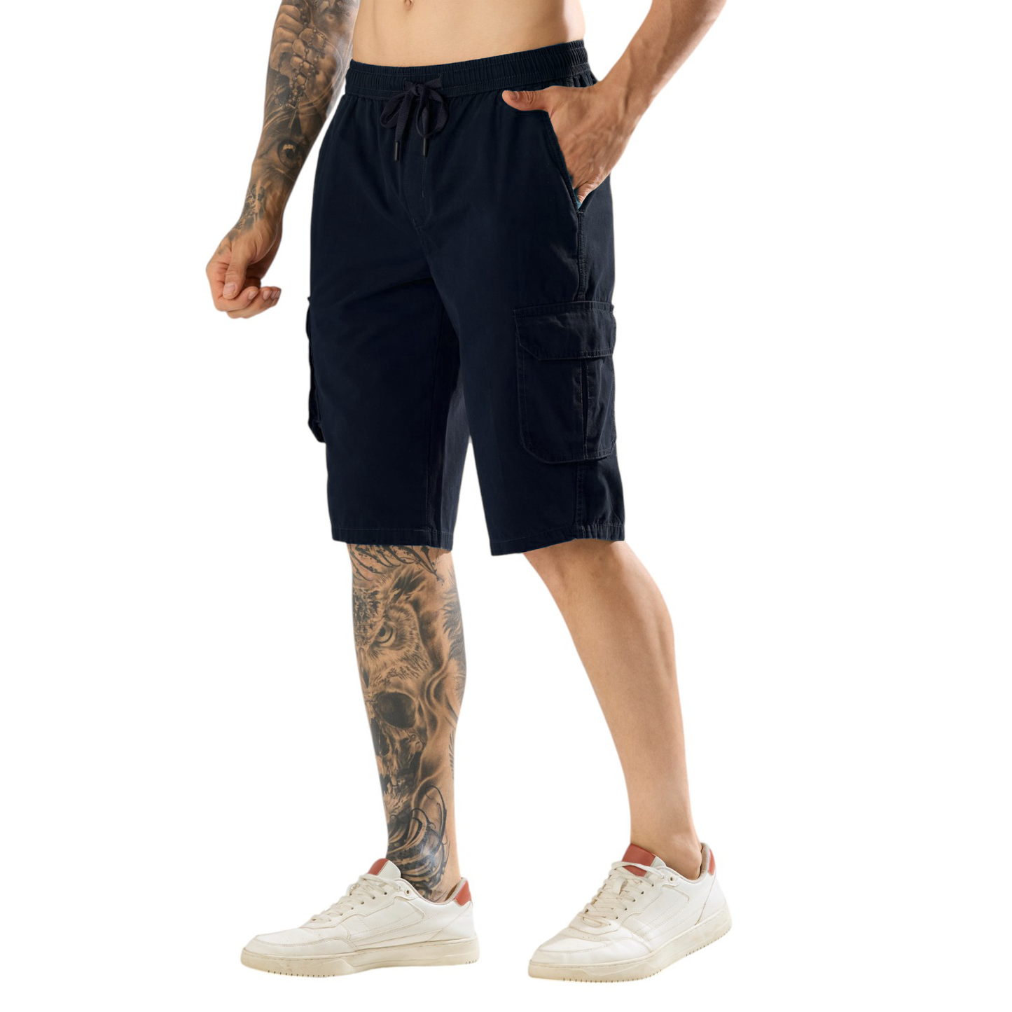 Cefalu Men Black Capri Pants