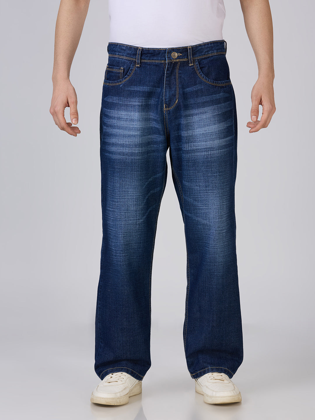 TCI Mens Loose fit Jean MidBlue farm Aura and Style