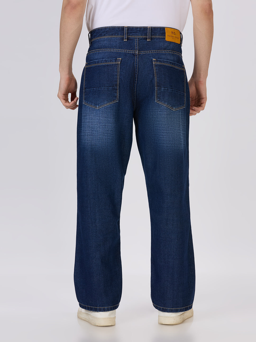 TCI Mens Loose fit Jean MidBlue farm Aura and Style