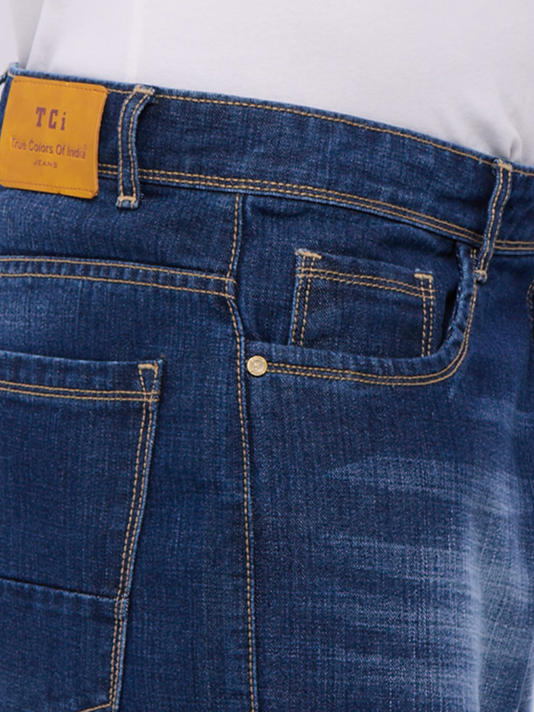 TCI Mens Loose fit Jean MidBlue farm Aura and Style