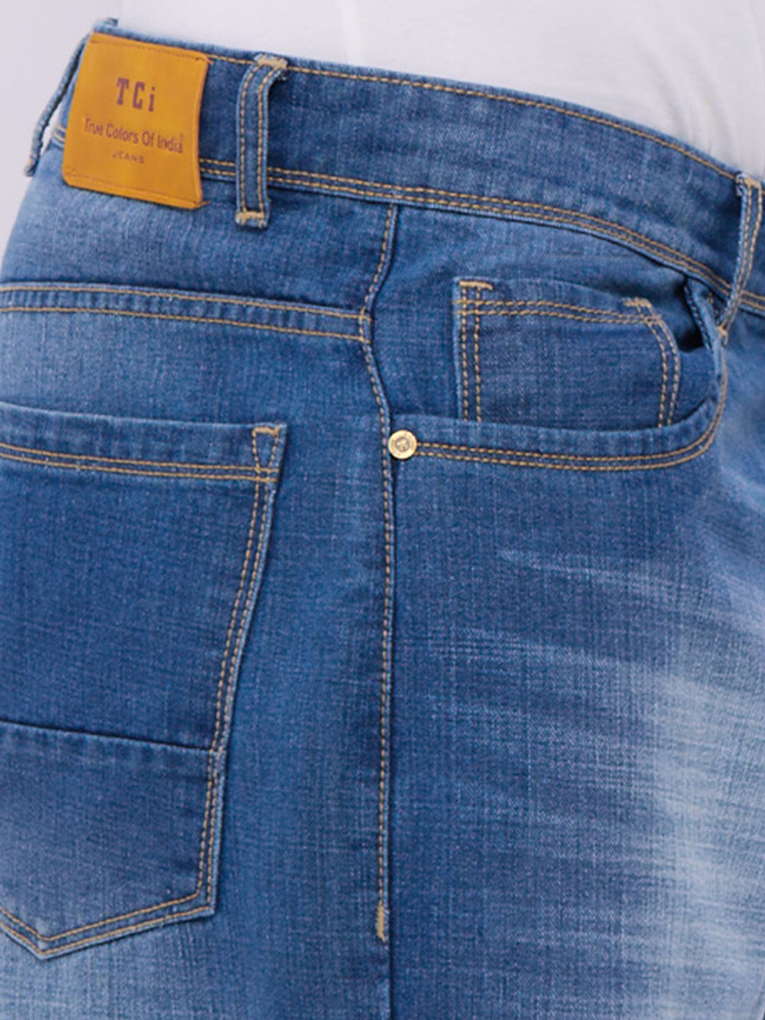 TCI Mens Classic Blue Baggy Fit Denim Jeans for Men – Trendy & Stylish
