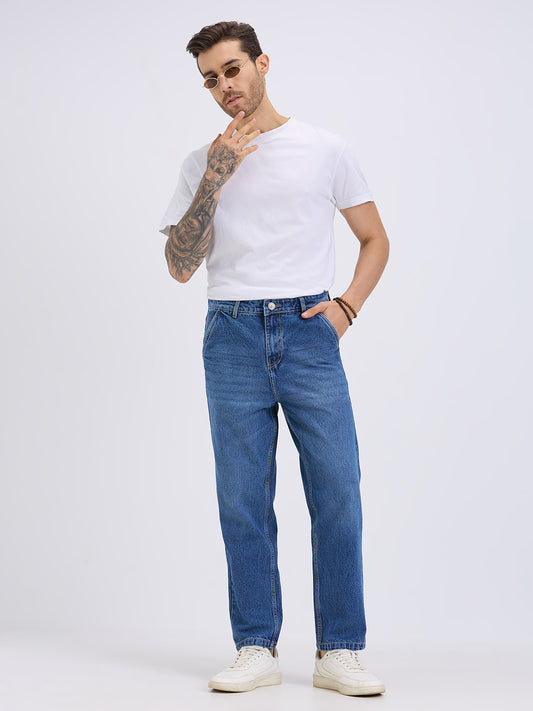 TCI Mens Classic Blue Relax Fit Denim Jeans for Men
