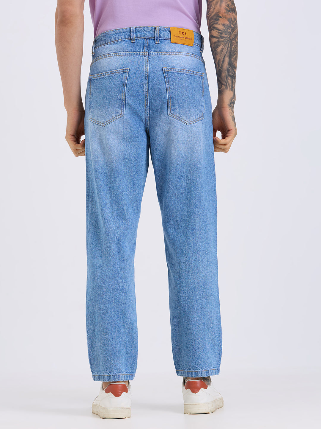 TCI Mens Classic Light Blue Relax Fit Denim Jeans for Men