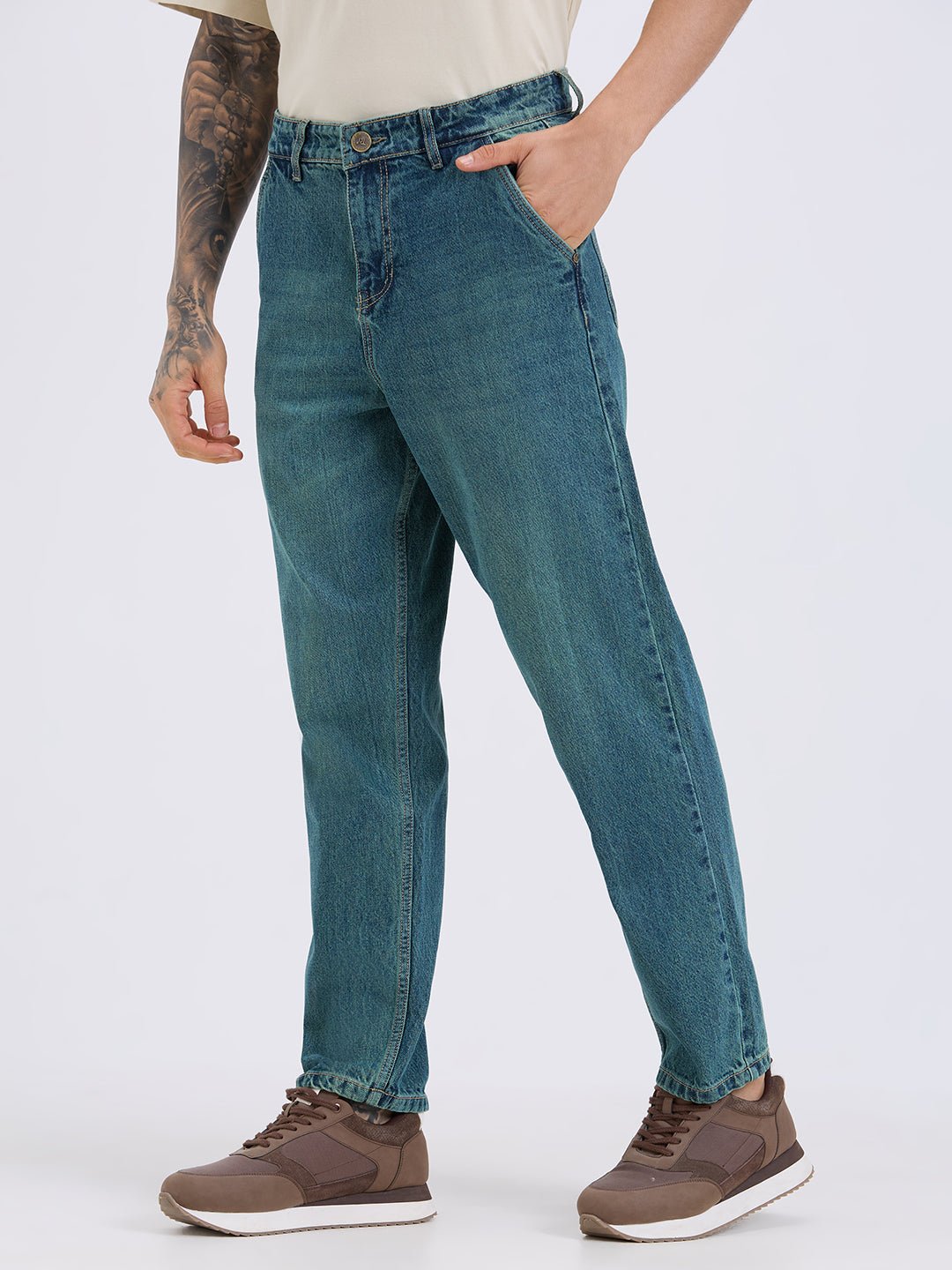 TCI Mens Classic Aqua Lose Fit Denim Jeans for Men – Trendy & Stylish