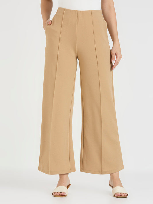 CEFALU Women’s Camel Valentino Trousers
