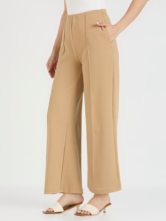 CEFALU Women’s Camel Valentino Trousers