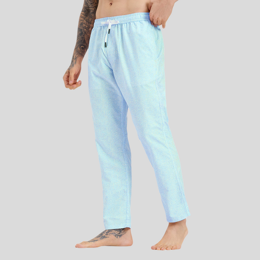 Cefalu Men Sky Blue Pyjamas