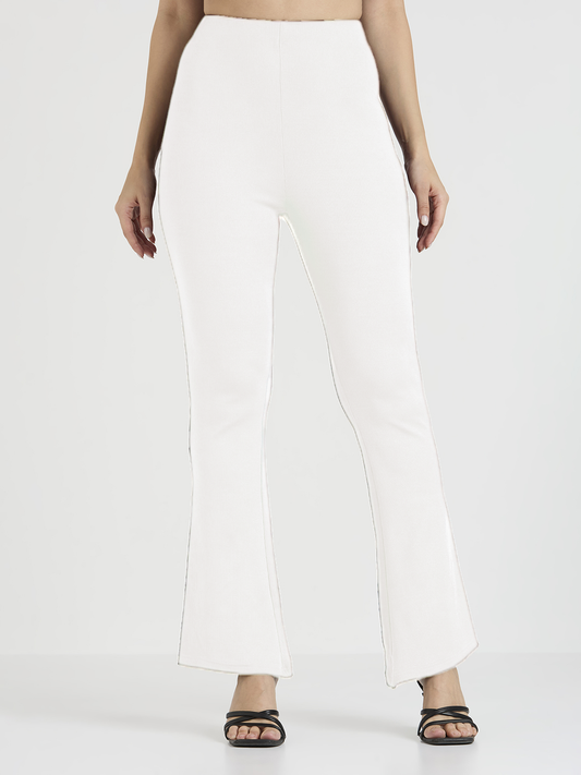 Cefalu Women White Flared Pants