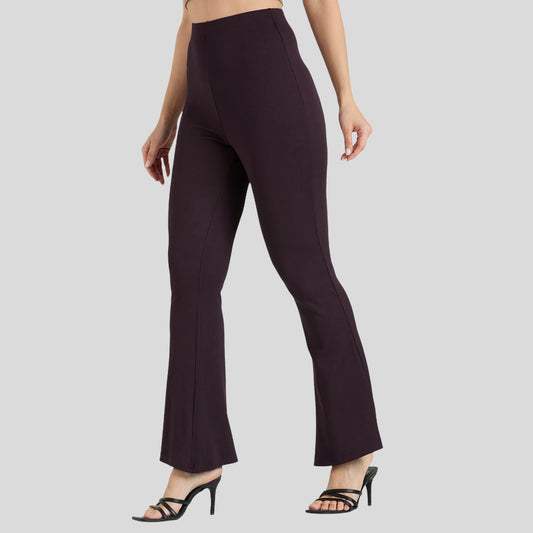 Cefalu Women Brown Flared Pants