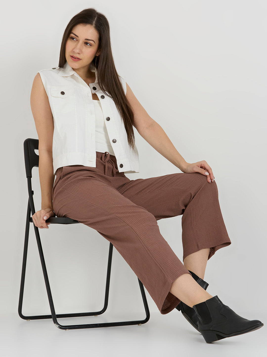 CEFALU Women’s Muscara Lycra Comfort-Fit Pyjama with Side Seam Pockets & Adjustable Waist