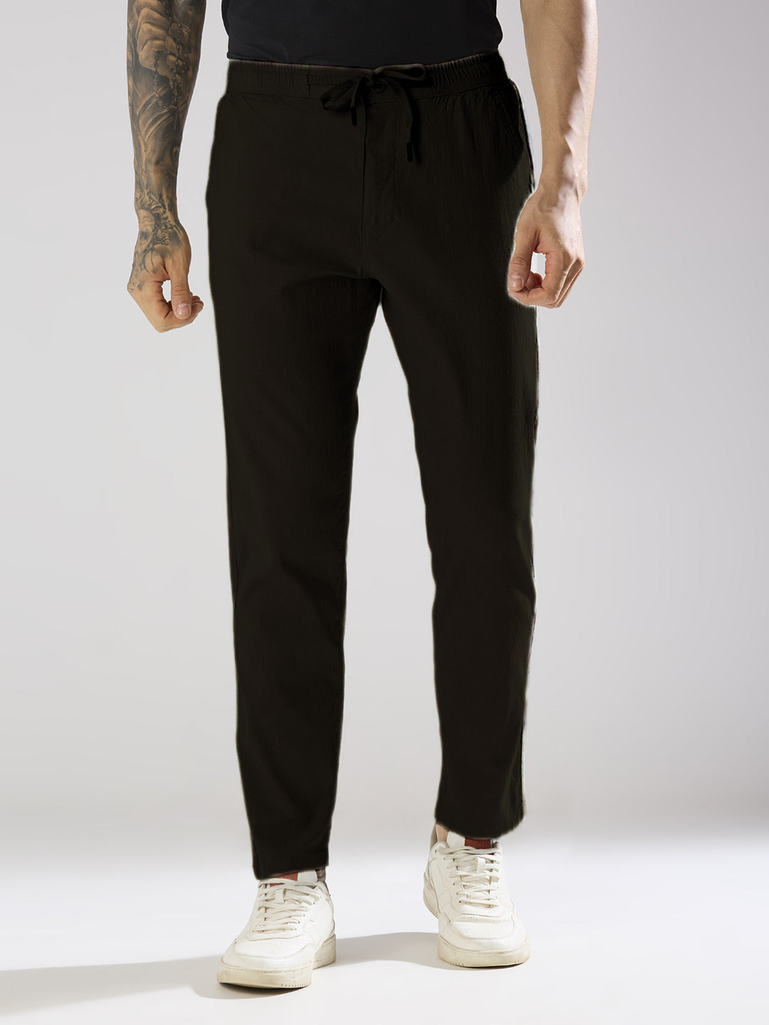 Cefalu Men Dark Brown Trousers