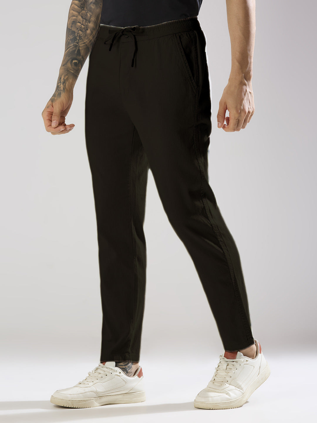 Cefalu Men Dark Brown Trousers