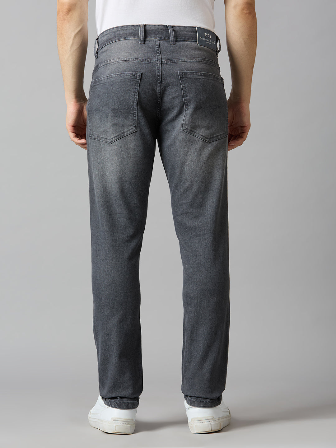 TCI Men Grey Slim Fit Jeans