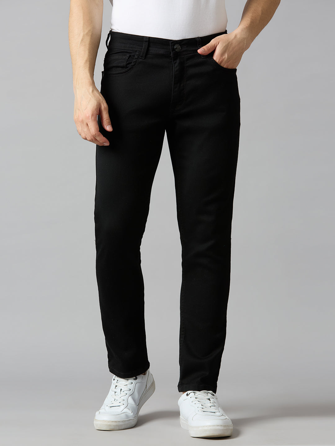 TCI Men Essential Black Slim Fit Jeans – Sharp & Comfortable Style