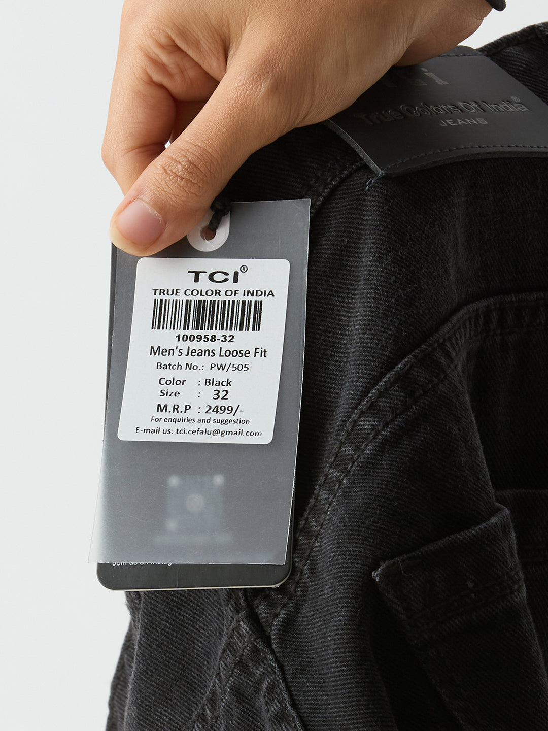 TCI Urban Black Straight Cut Jeans – Casual & Smart Wear