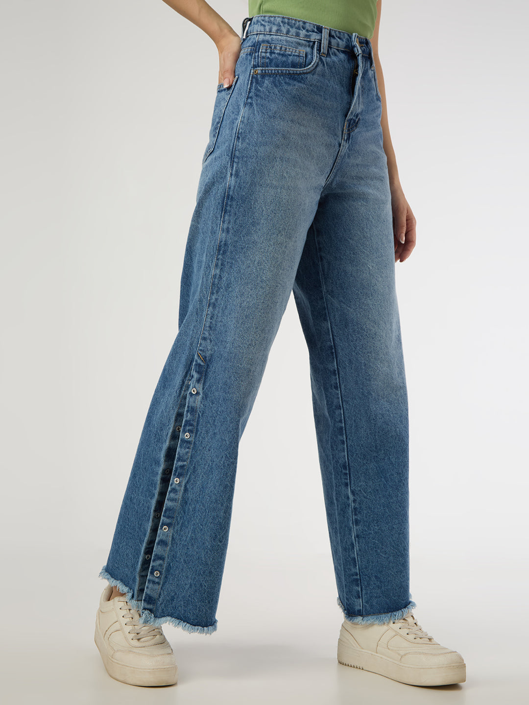 Cefalu side slit jeans modern-retro