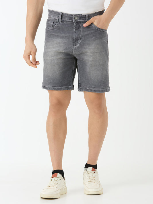 TCI denim casual shorts grey