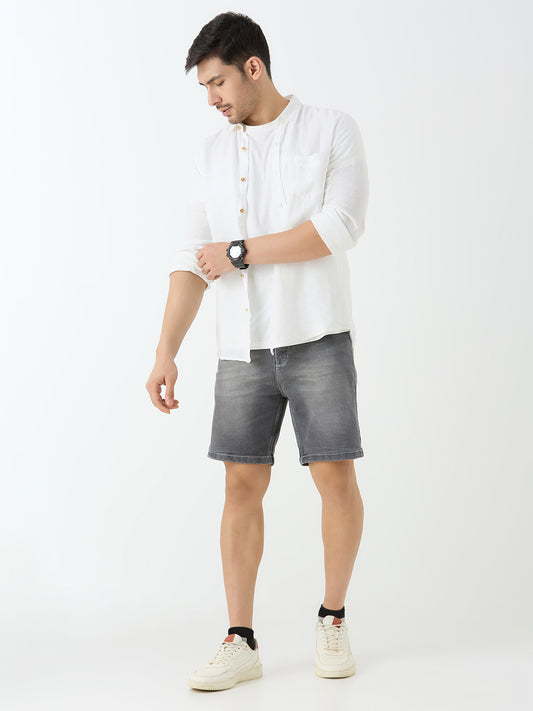 TCI denim casual shorts grey