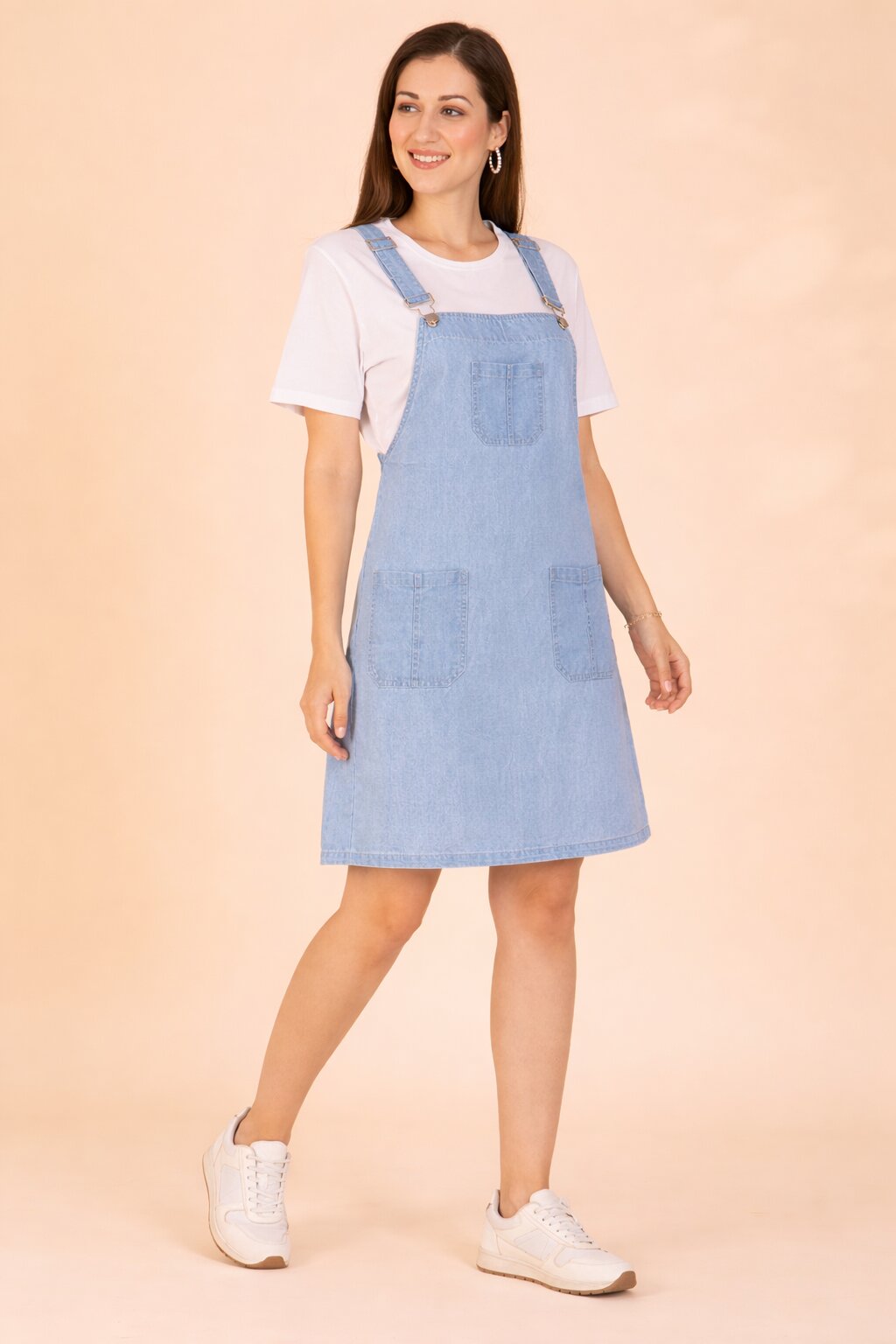 WOMEN’S DENIM DUNGAREE DRESS – CASUAL & TRENDY