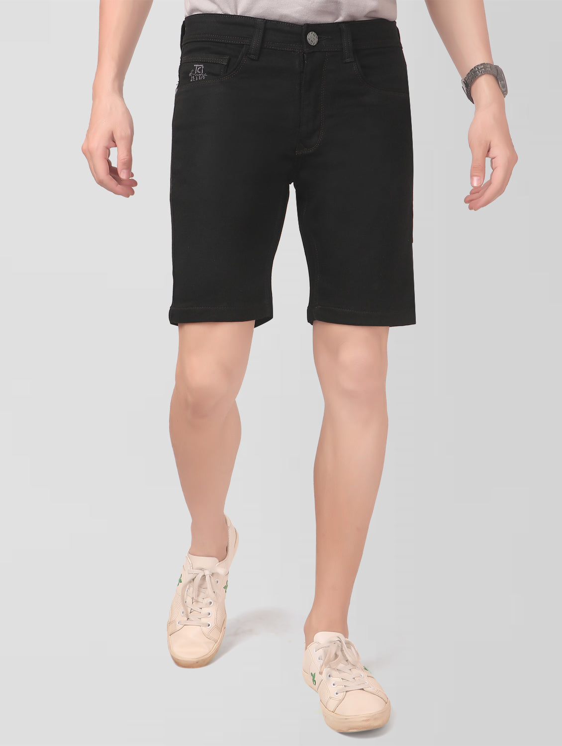 True Colors of India®️ (TCI) Men Black Regular Cotton Shorts