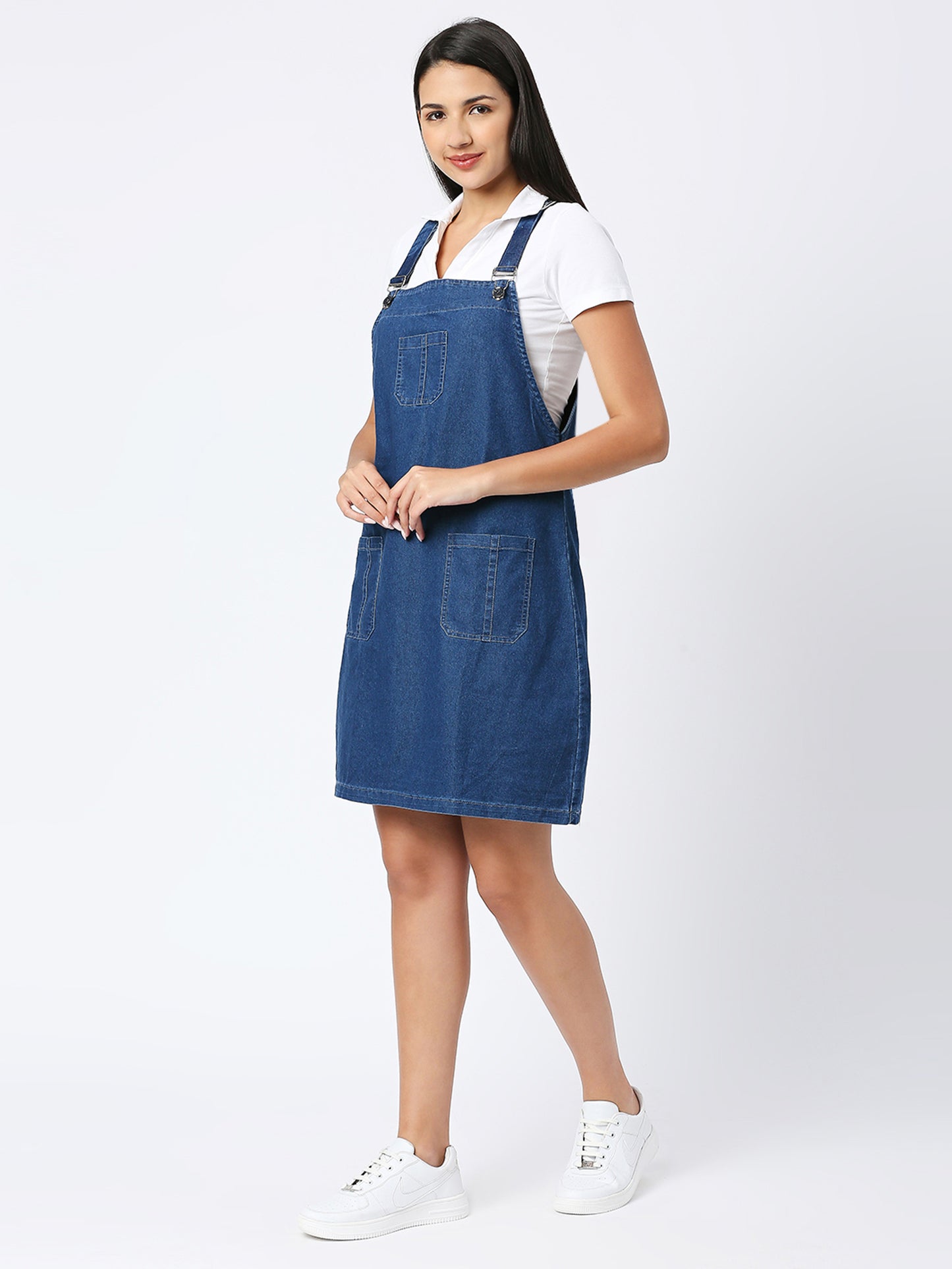 Cefalu®️ Soft Denim Dungaree Skirt Dress/ Romper for Women