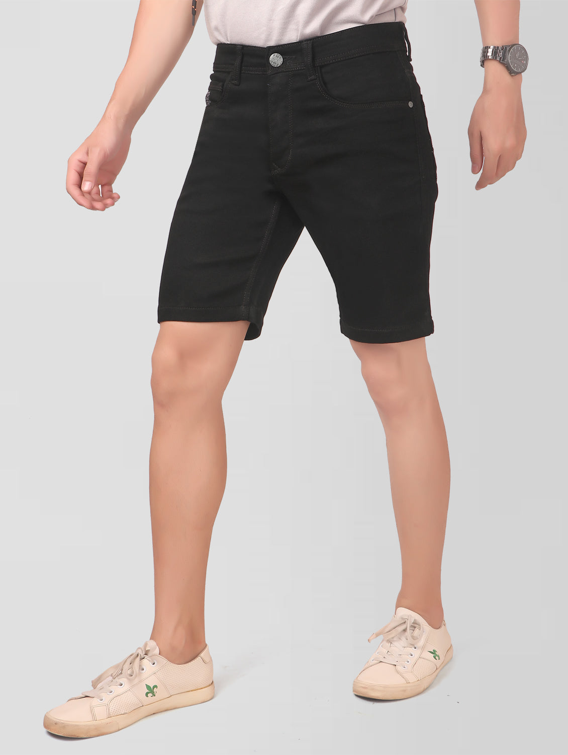 True Colors of India®️ (TCI) Men Black Regular Cotton Shorts