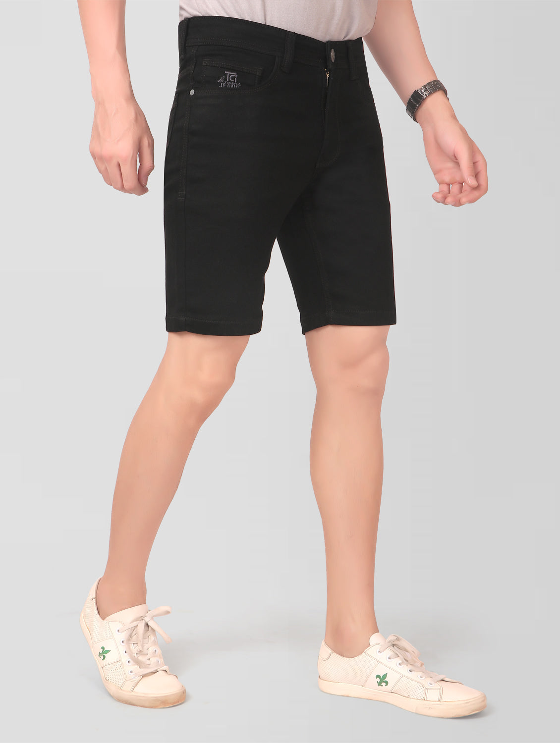 True Colors of India®️ (TCI) Men Black Regular Cotton Shorts