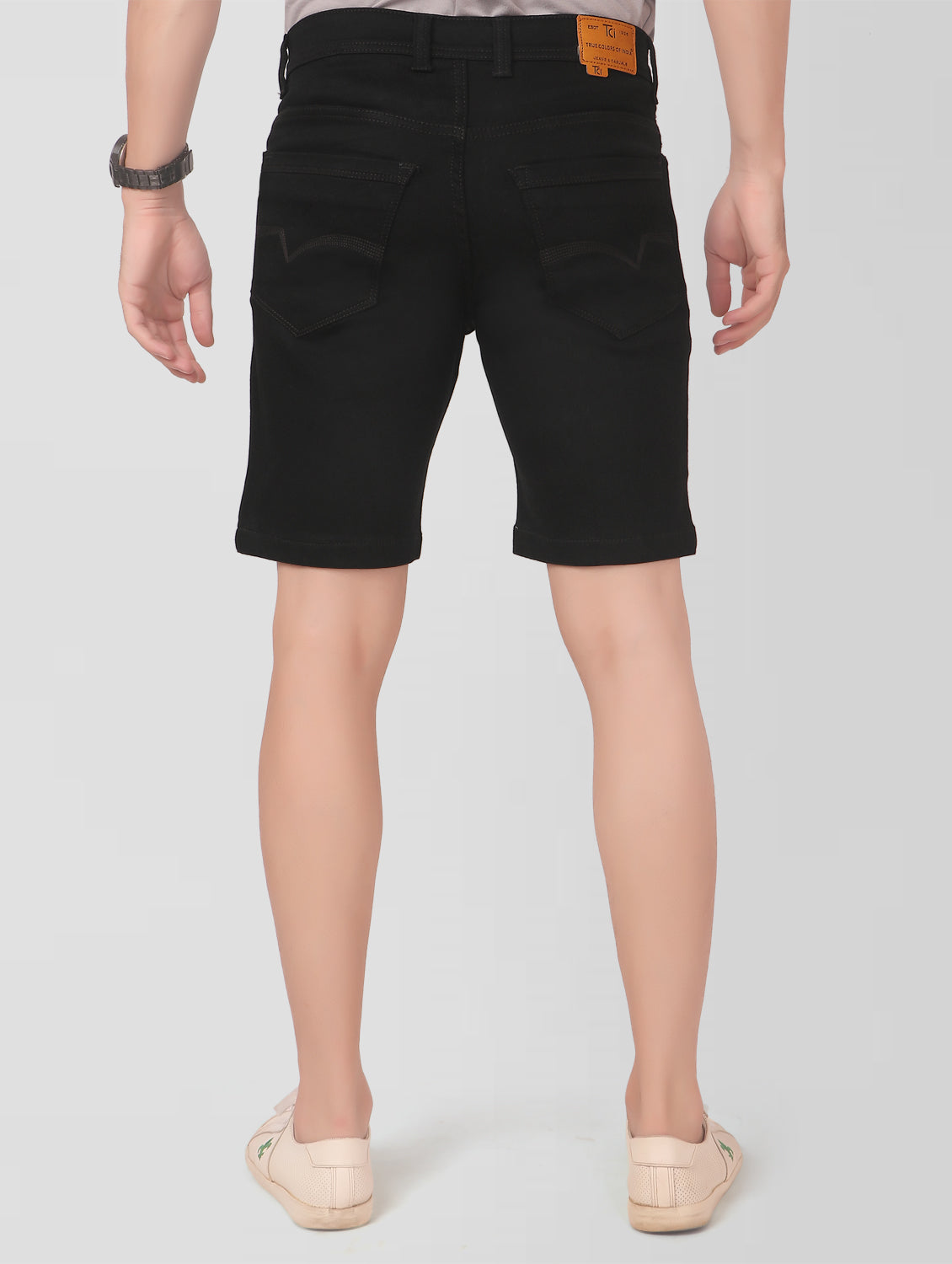 True Colors of India®️ (TCI) Men Black Regular Cotton Shorts