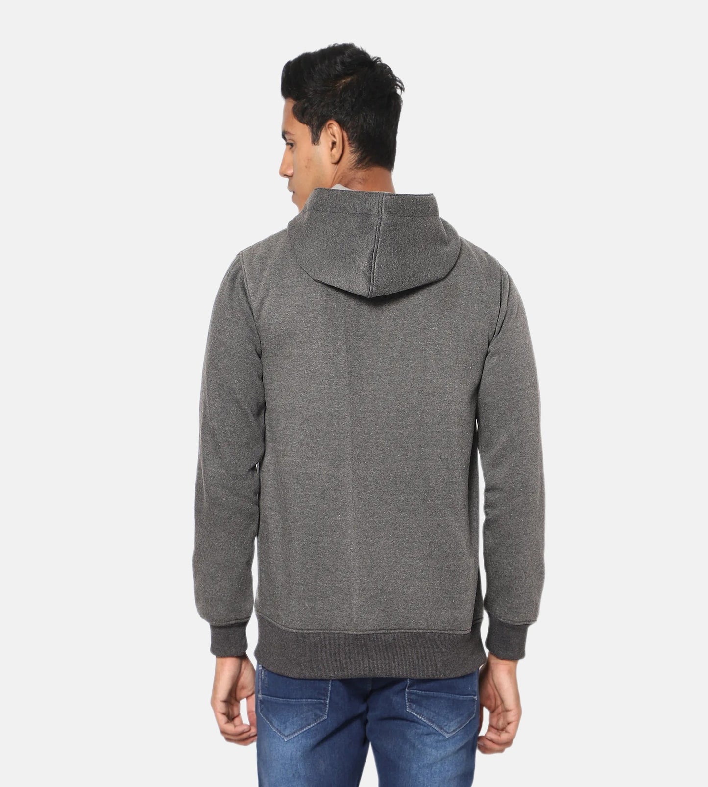 True Colors of India®️ (TCI) Men Stretchable Cotton Ash Grey Hoodies