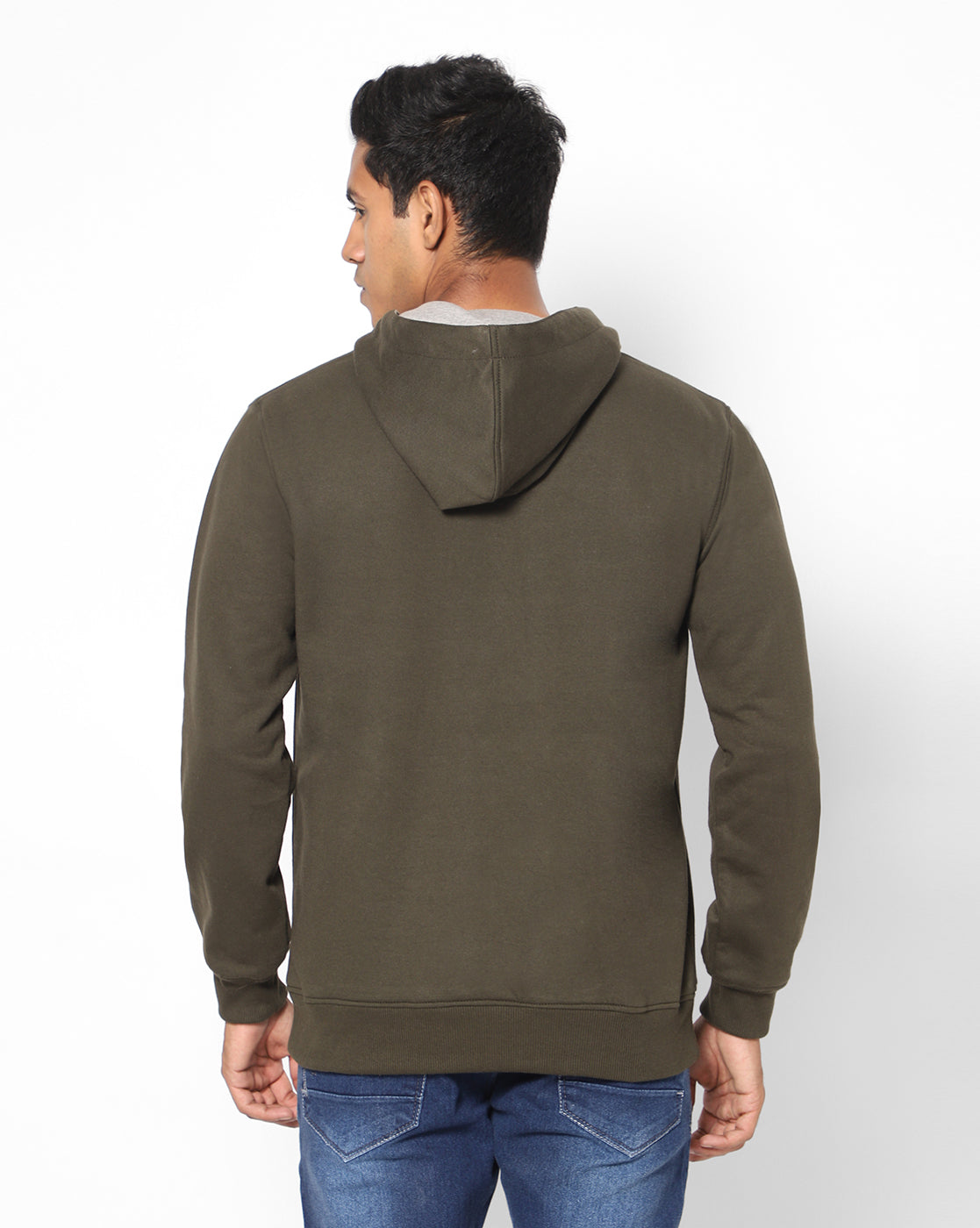 True Colors of India®️ (TCI) Men Cotton Olive Green Hoodies