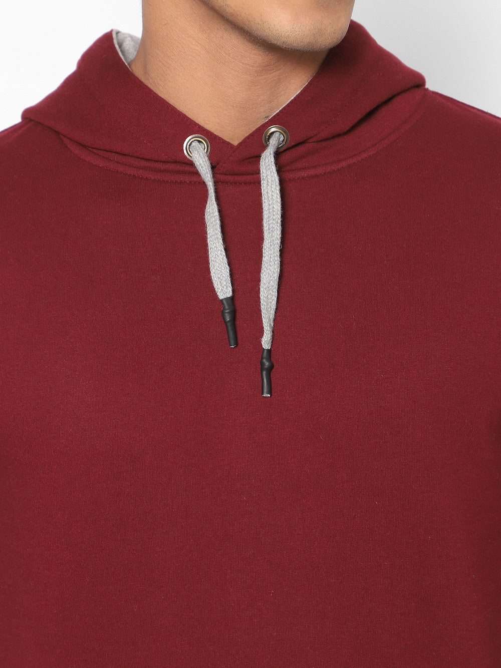 True Colors of India®️ (TCI) Men Burgundy Stretchable Cotton Hoodies