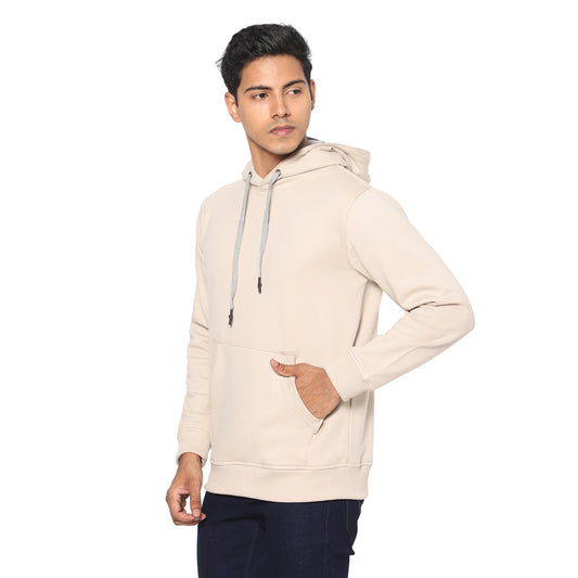 Off White Cotton Hoodies