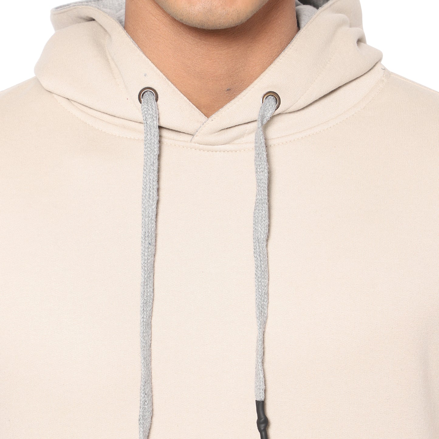 True Colors of India®️ (TCI) Men Stretchable Dark Cream Cotton Hoodies