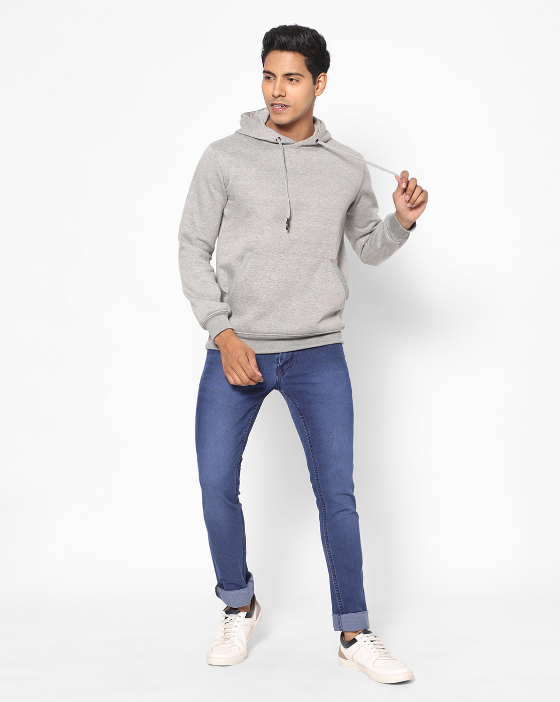 True Colors of India®️ (TCI) Men Grey Regular cotton Hoodies