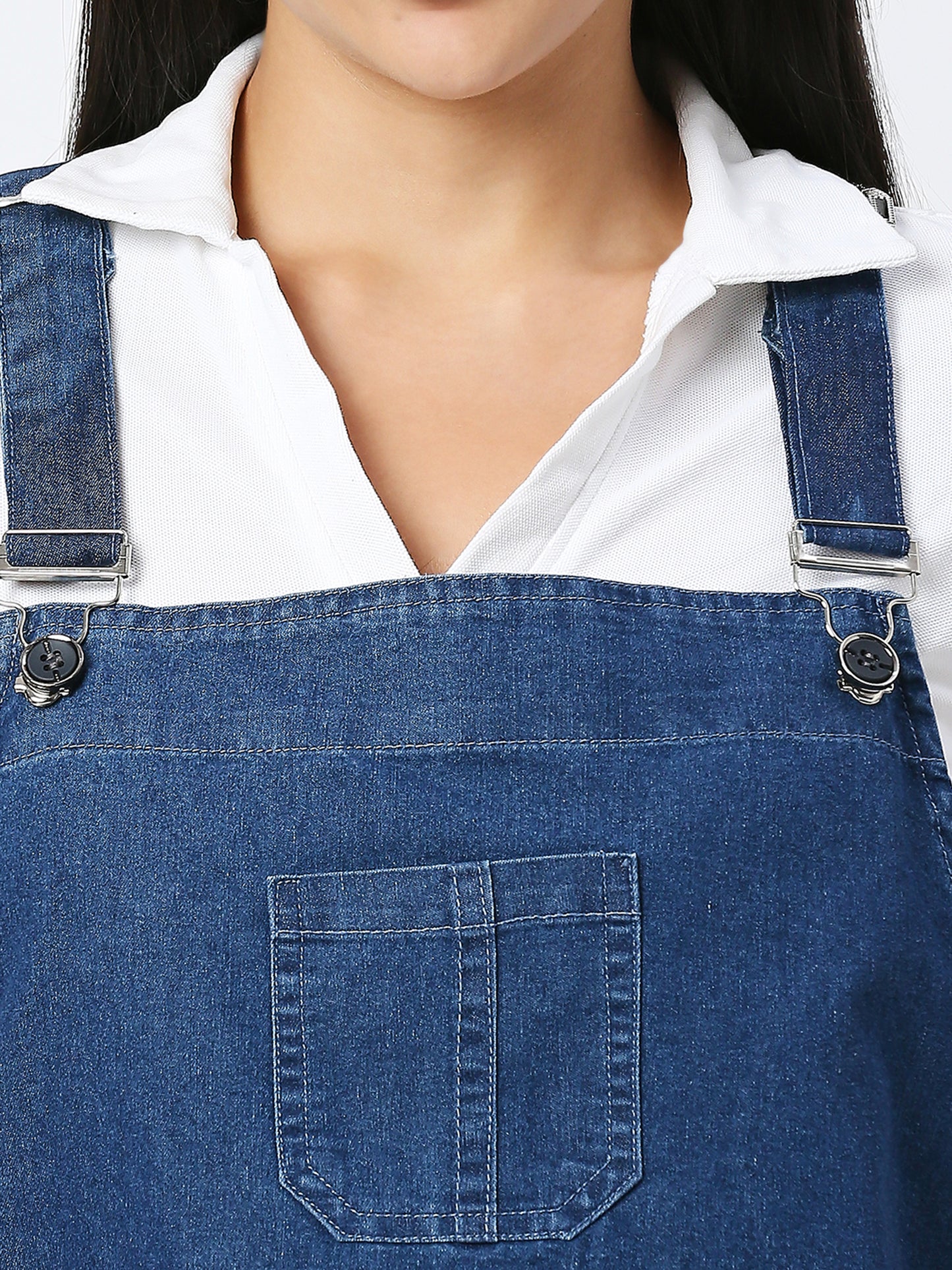 Cefalu®️ Soft Denim Dungaree Skirt Dress/ Romper for Women