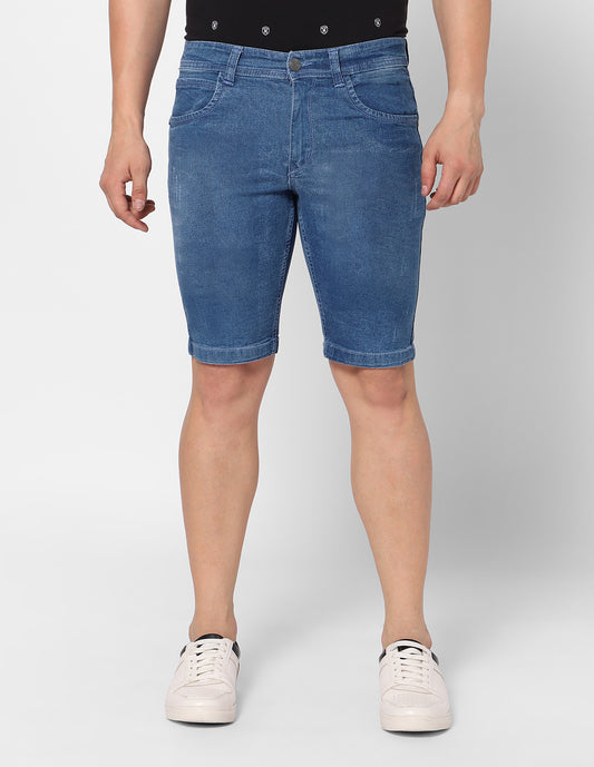 TCI Men’s Light Blue Denim Shorts - Regular Fit (Sizes 28 to 38)