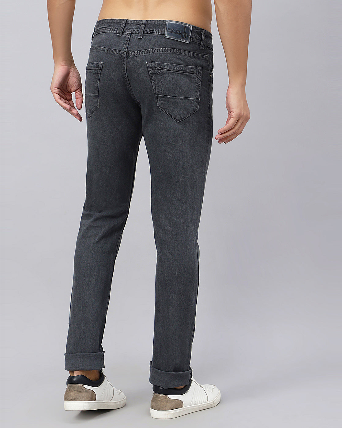 back view of TCI (True Colors of India) Regular Men Grey Jeans