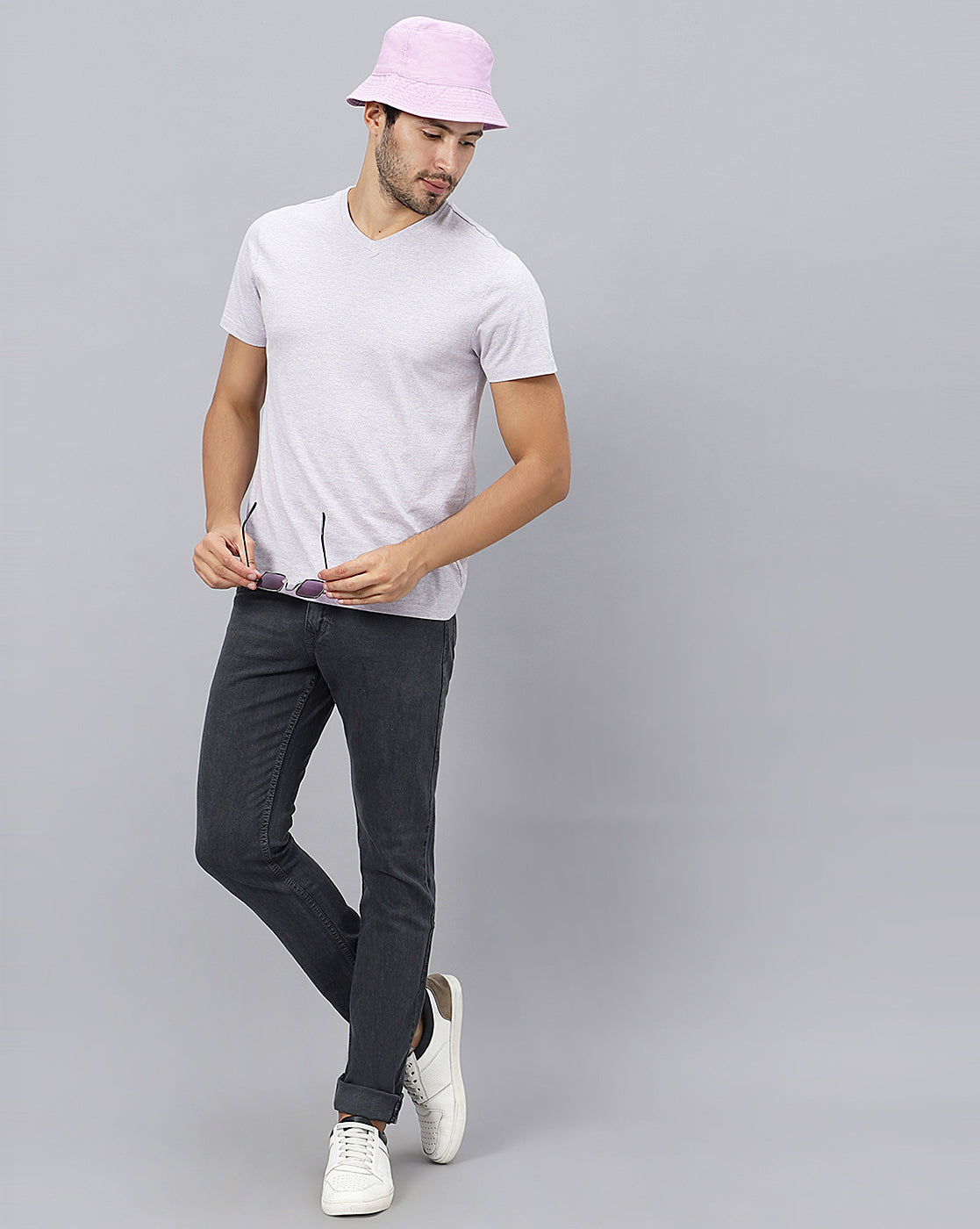 casual model view of TCI (True Colors of India) Regular Men Grey Jeans