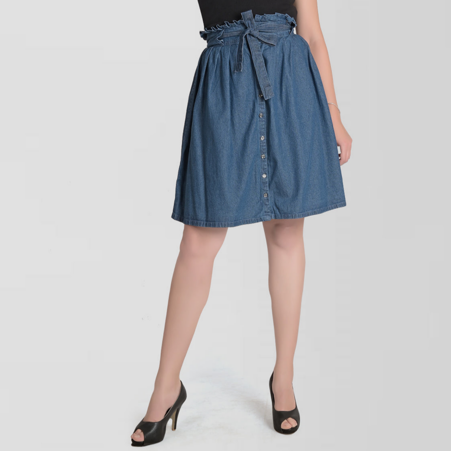 Cefalu®️ Women Blue Denim Cotton Skirt