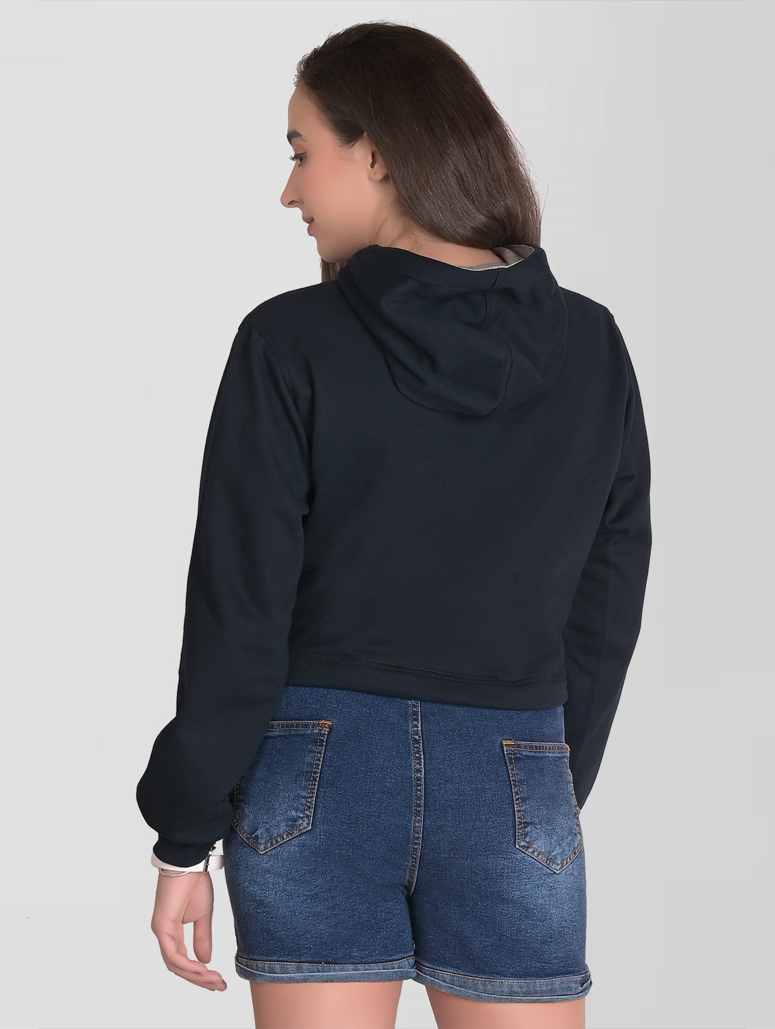 Cefalu®️ Women Navy Blue full sleeve Hoodie