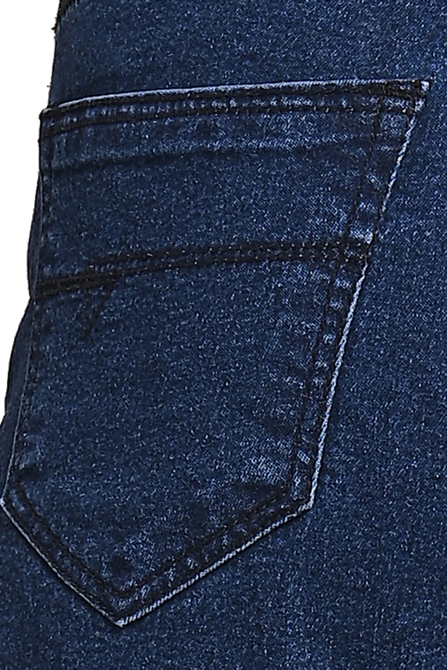 Close-up of the pockets on Cefalu®️ Women’s Dark Blue Denim Jeans, showing the functional design.