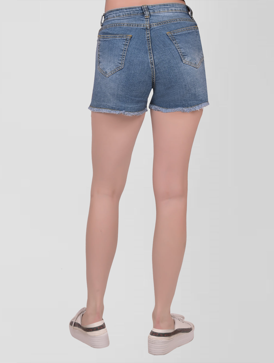 Cefalu®️ Women Blue Denim Cotton Shorts