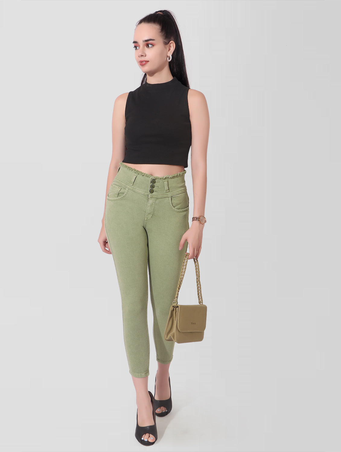 Cefalu®️ Women Skinny Fit Pista Jeans