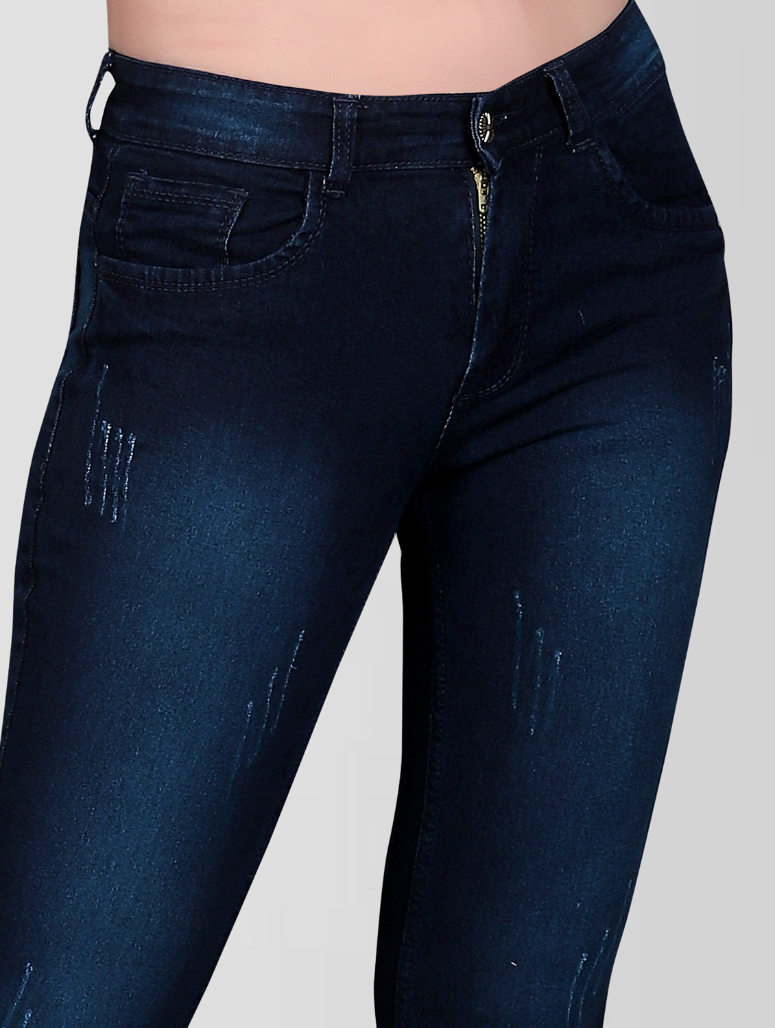 Closeup view Cefalu Regular Women Electric Blue Bootcut Jeans