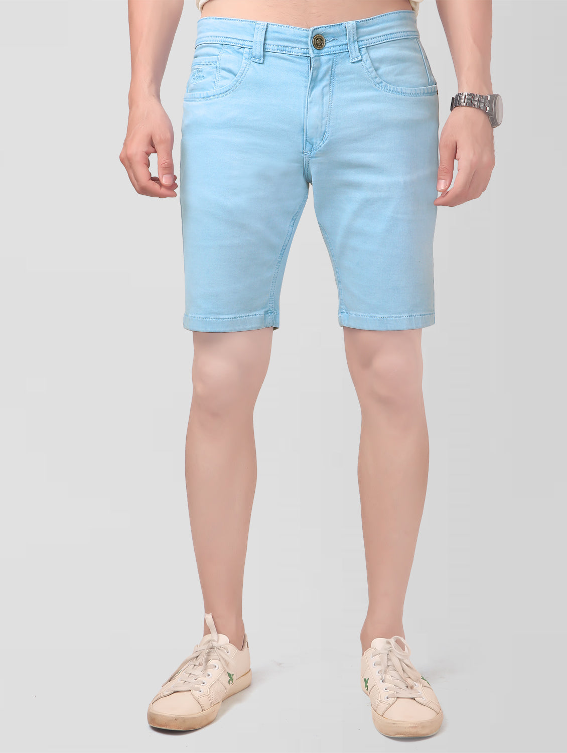 True Colors of India®️ (TCI) Men Light Blue Regular Shorts