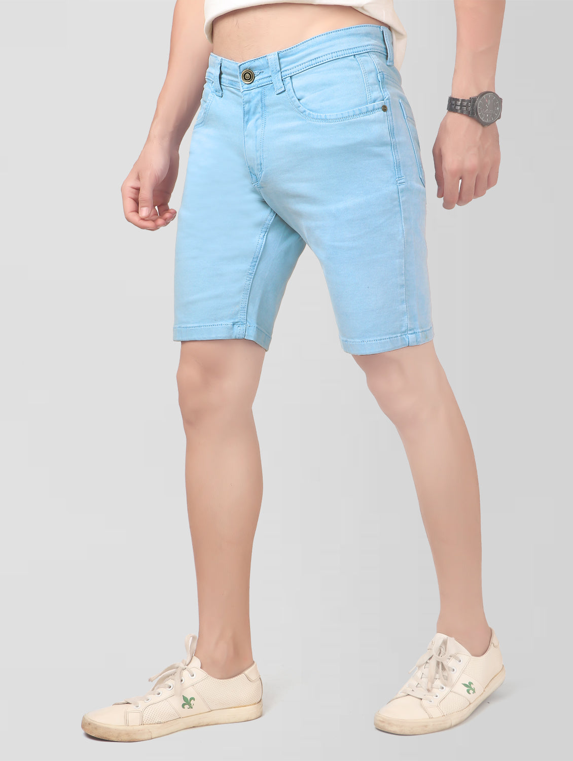 True Colors of India®️ (TCI) Men Light Blue Regular Shorts