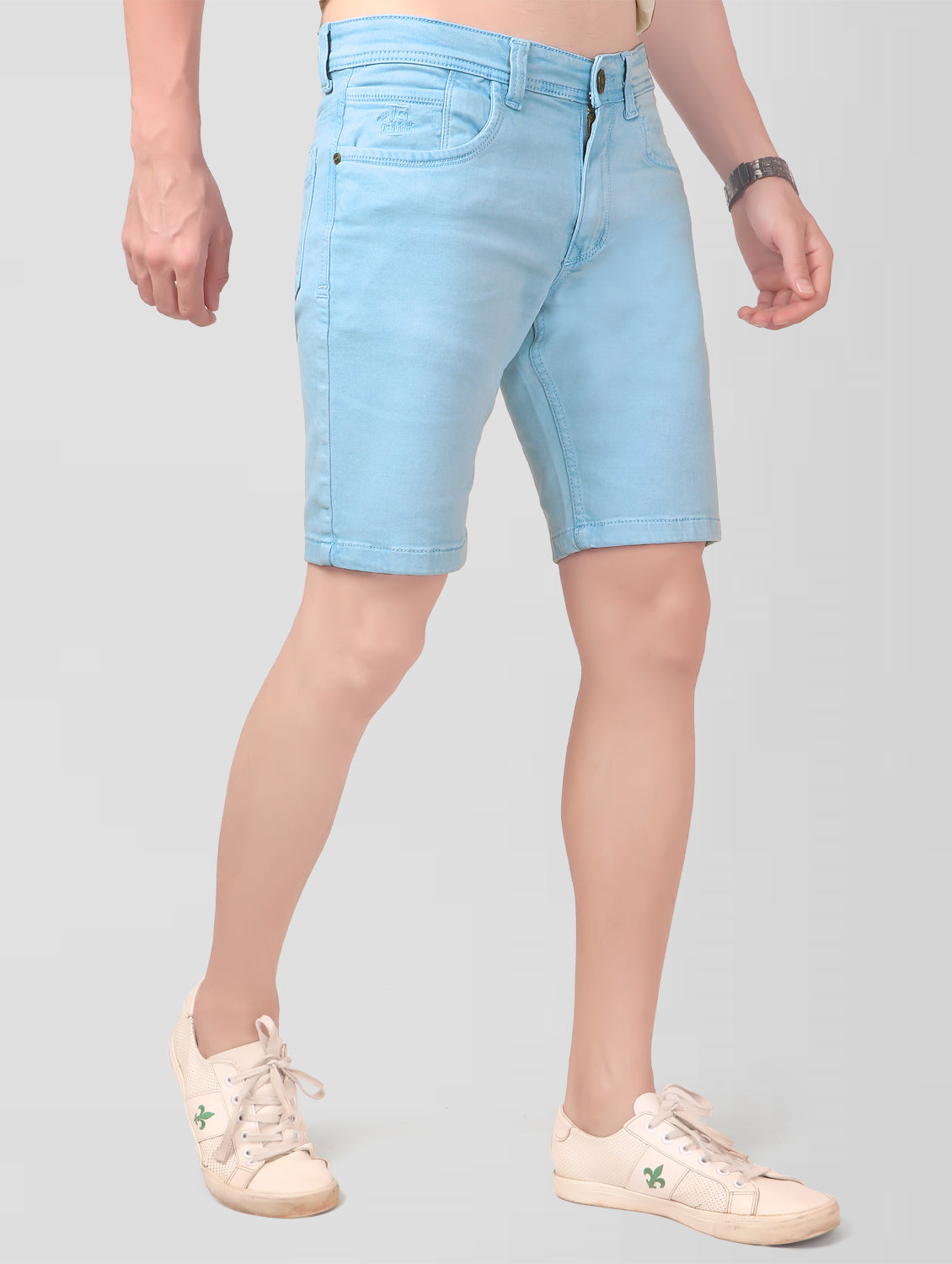 True Colors of India®️ (TCI) Men Light Blue Regular Shorts