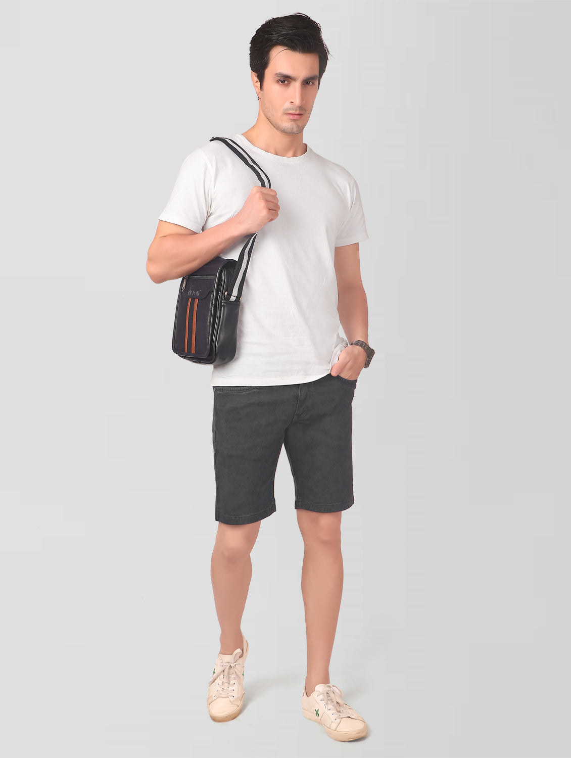 True Colors of India®️ (TCI) Men Dark Grey Regular Shorts