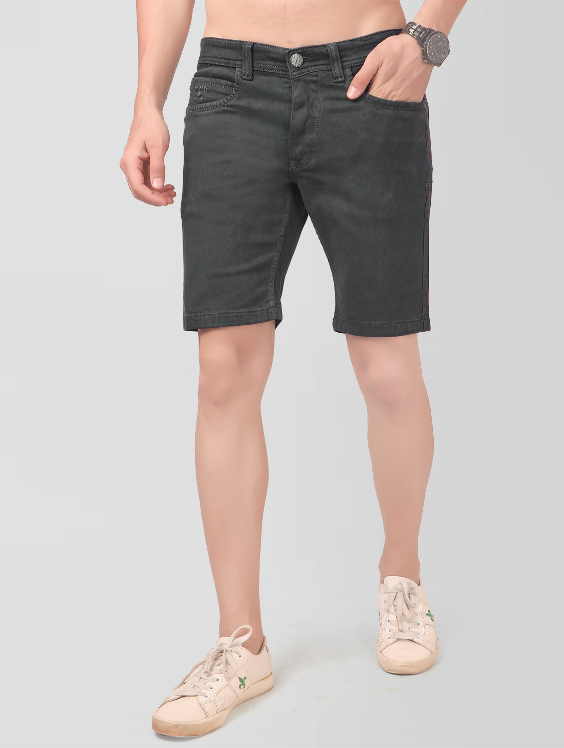 True Colors of India®️ (TCI) Men Dark Grey Regular Shorts